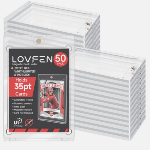 Protector de acrílico con cierre magnético para tarjetas kit de 3 unidades medida 35pt