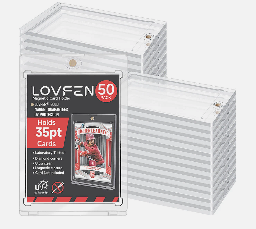 Protector de acrílico con cierre magnético para tarjetas kit de 3 unidades medida 35pt
