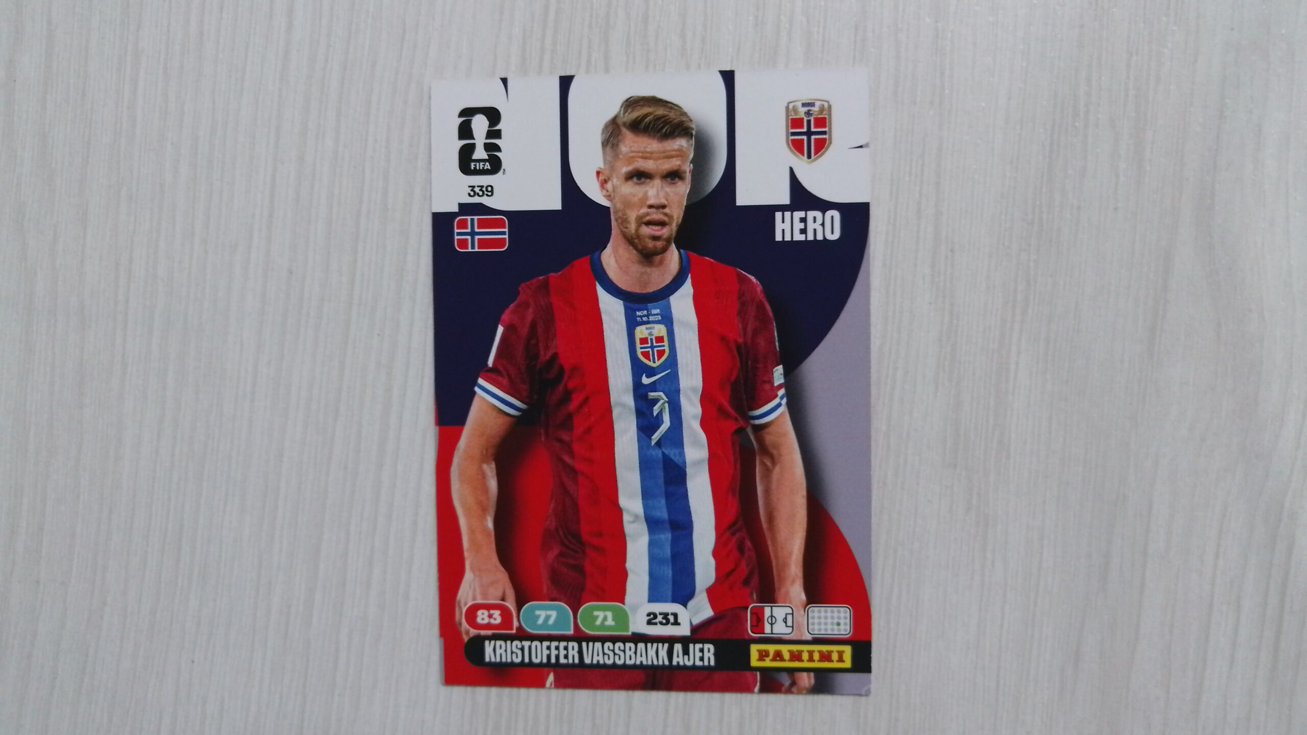 339 adrenalyn 2026 Kristoffer Vassbakk Ajer